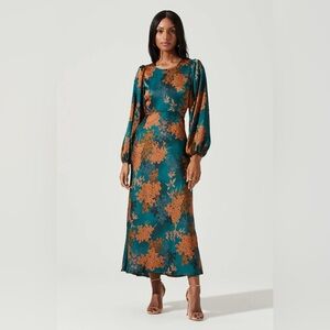 ASTR Quinn Floral Cutout Maxi Dress